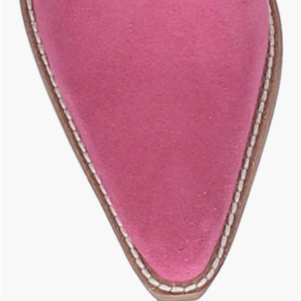 DINGO Fuchsia Pink Suede Studded Classy N Sassy Pointed Toe Western Boot NEW - Picture 3 of 13
